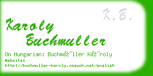 karoly buchmuller business card